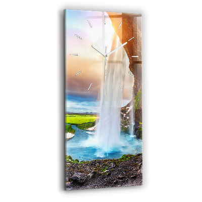 Téglalap alakú üvegóra Vízesés Izlandon