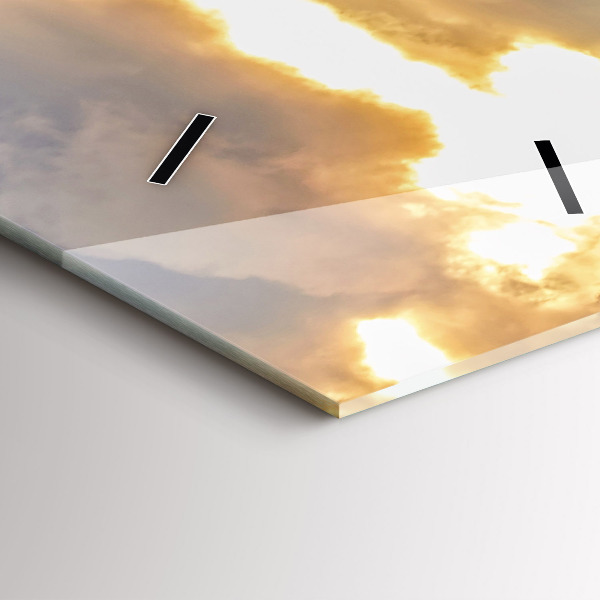 Téglalap alakú üvegóra Táj erdőkkel