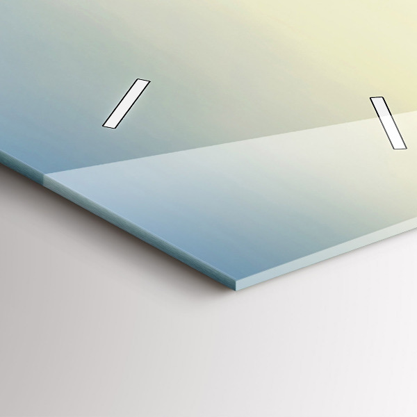 Téglalap alakú üvegóra Naplemente a hegyek felett