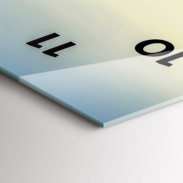 Téglalap alakú üvegóra Naplemente a hegyek felett