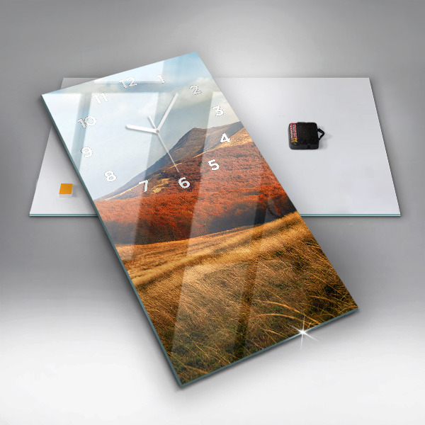 Téglalap alakú üvegóra Hegyi táj