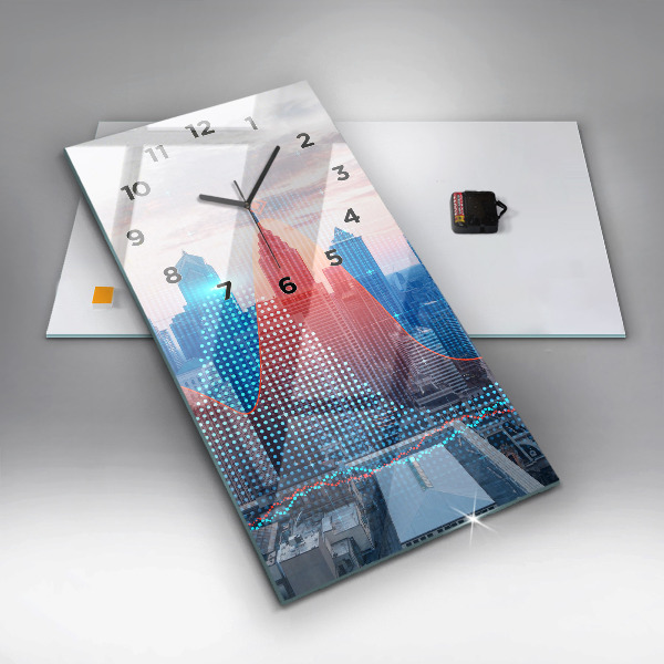 Téglalap alakú üvegóra Felhőkarcolók Philadelphiában