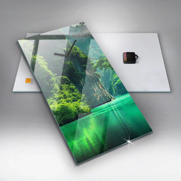 Téglalap alakú üvegóra Thaiföld természeti tája