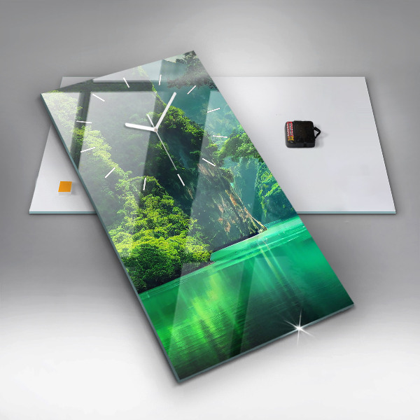 Téglalap alakú üvegóra Thaiföld természeti tája