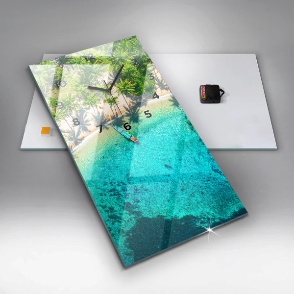 Téglalap alakú üvegóra Trópusi strand Koh Tao