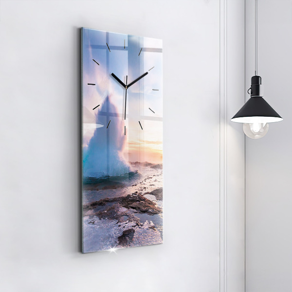 Téglalap alakú üvegóra Gejzír Izland szigetén