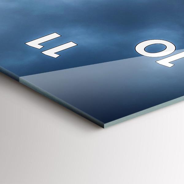 Téglalap alakú üvegóra Táj vízeséssel