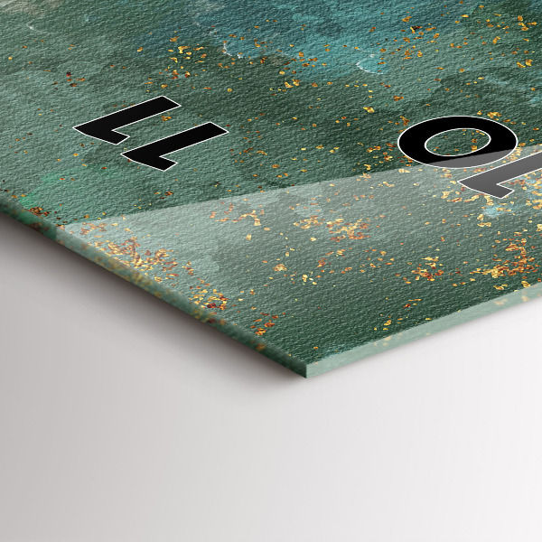 Téglalap alakú üvegóra Dekoratív minta