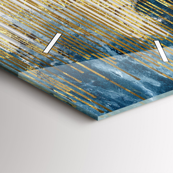 Téglalap alakú üvegóra Dekoratív minta és arany