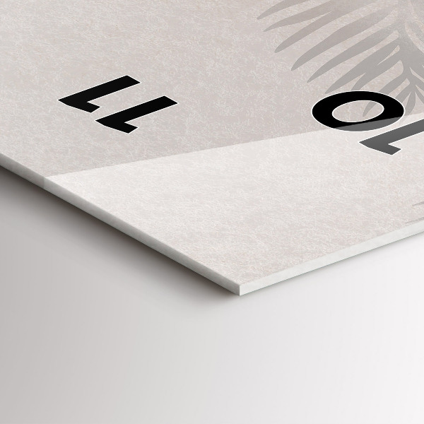 Téglalap alakú üvegóra Trópusi boho levelek