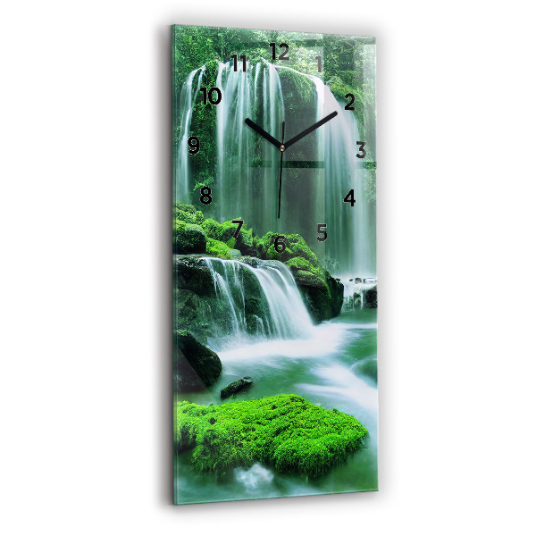 Téglalap alakú üvegóra Vízesés a moha között