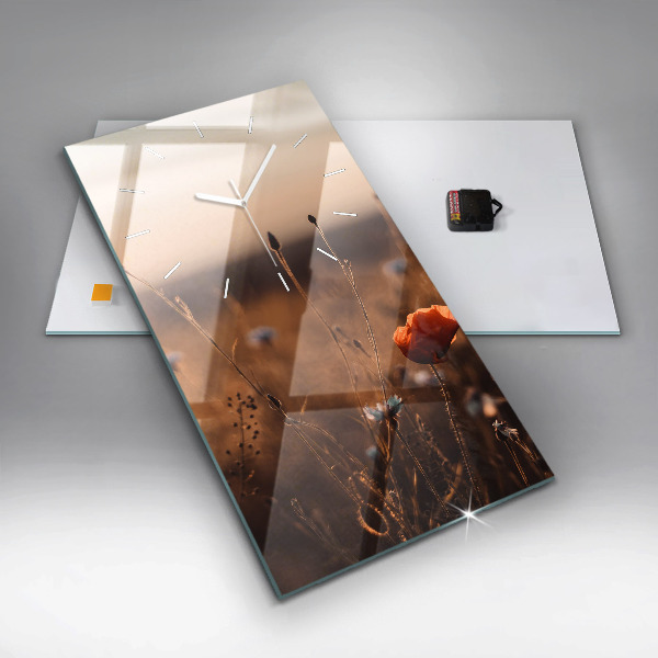 Téglalap alakú üvegóra Mezei napkelte