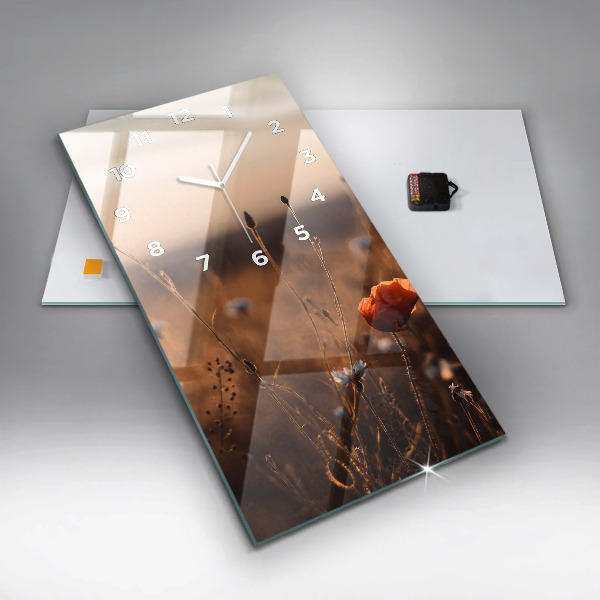 Téglalap alakú üvegóra Mezei napkelte