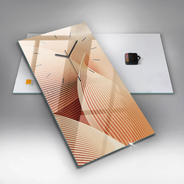 Téglalap alakú üvegóra Absztrakt hullám minta