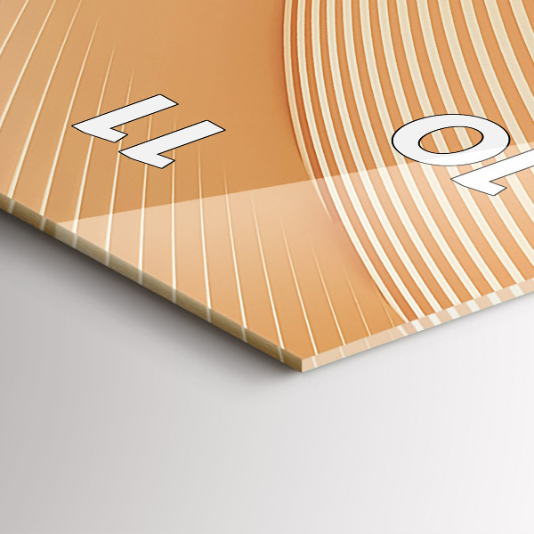 Téglalap alakú üvegóra Absztrakt hullám minta