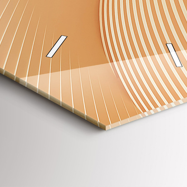 Téglalap alakú üvegóra Absztrakt hullám minta