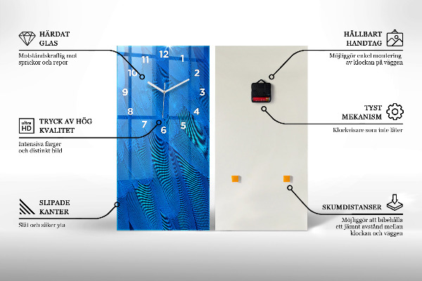 Téglalap alakú üvegóra 3D füst absztrakt