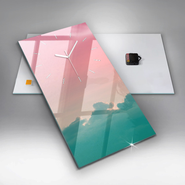 Téglalap alakú üvegóra Ég és hegy gradiens