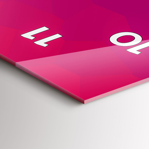 Téglalap alakú üvegóra Színes absztrakció