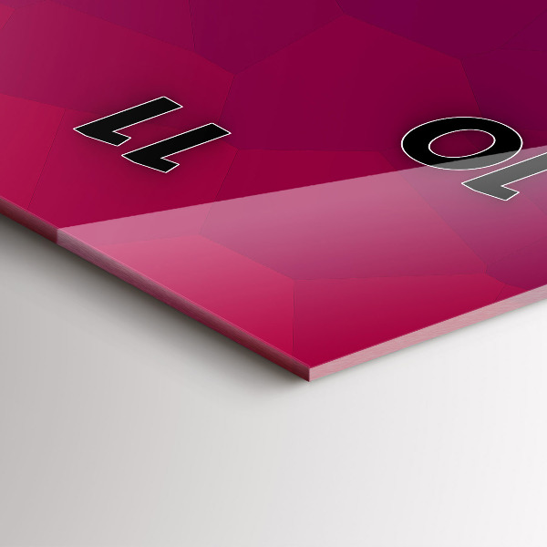 Téglalap alakú üvegóra Színes absztrakció