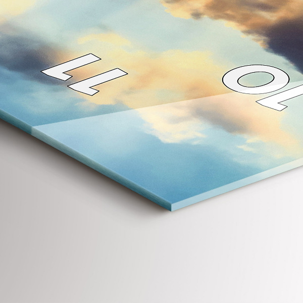 Téglalap alakú üvegóra Naplemente a tengerparton