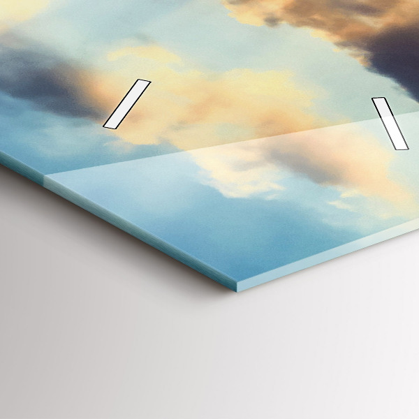 Téglalap alakú üvegóra Naplemente a tengerparton