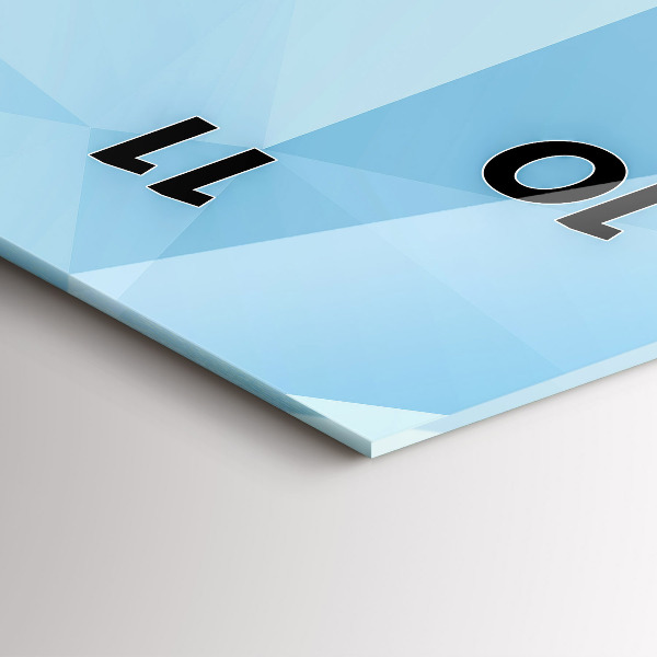 Téglalap alakú üvegóra Háromszögek absztrakt