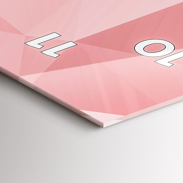 Téglalap alakú üvegóra Háromszögek absztrakt