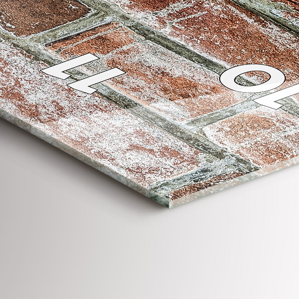 Téglalap alakú üvegóra Téglafal