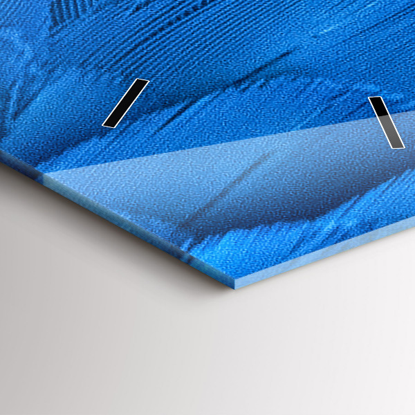 Téglalap alakú üvegóra Madár toll