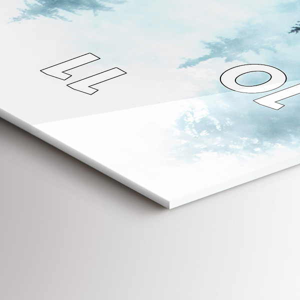 Téglalap alakú üvegóra Ködös erdő