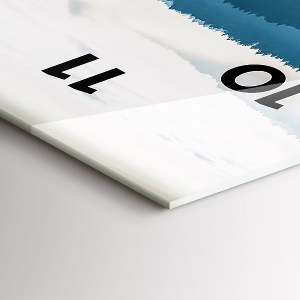 Téglalap alakú üvegóra Hegyi táj