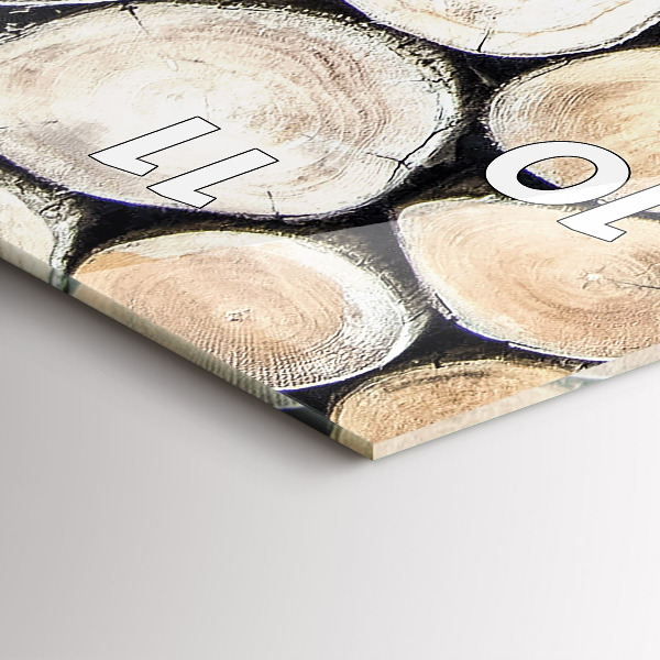 Téglalap alakú üvegóra Fatuskákat vágni