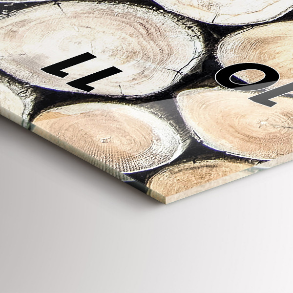 Téglalap alakú üvegóra Fatuskákat vágni