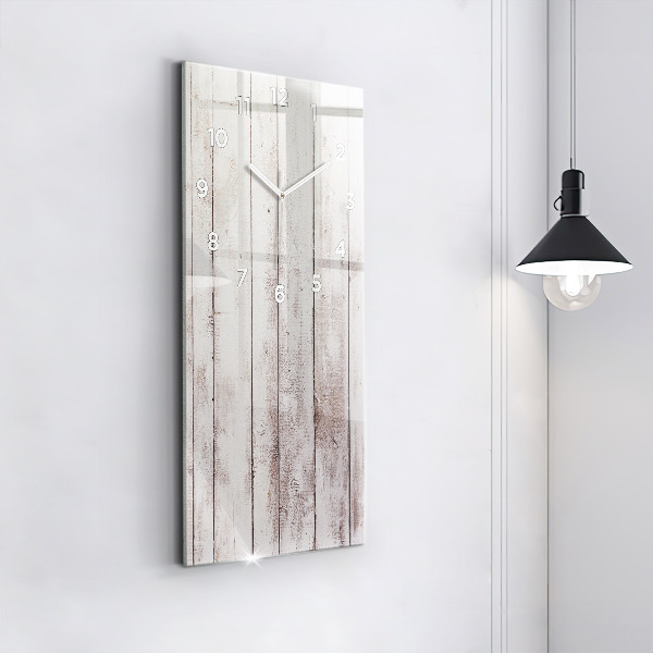 Téglalap alakú üvegóra Világos fa deszkák