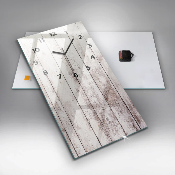 Téglalap alakú üvegóra Világos fa deszkák