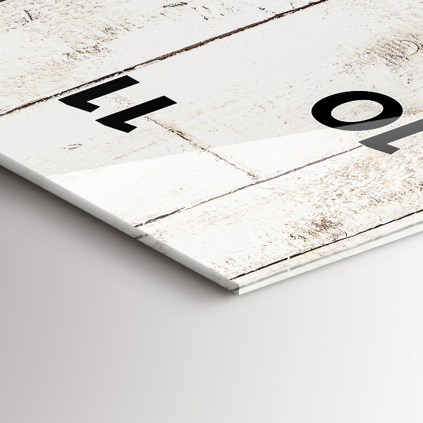 Téglalap alakú üvegóra Világos fa deszkák