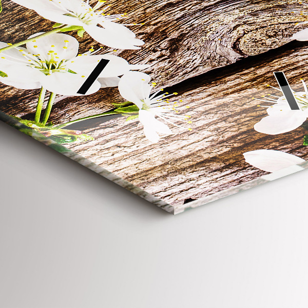 Téglalap alakú üvegóra Virágok a fán