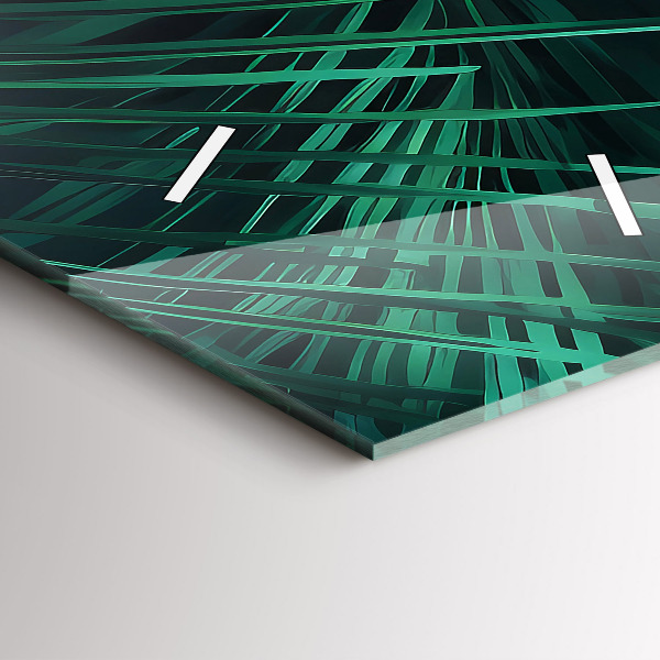 Téglalap alakú üvegóra Trópusi levelek