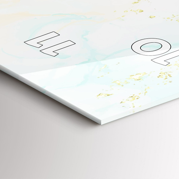 Téglalap alakú üvegóra Akvarell márvány