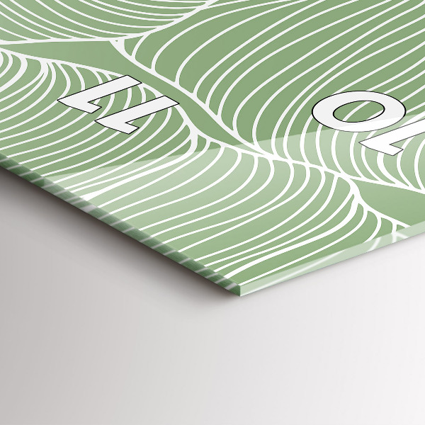 Téglalap alakú üvegóra Természetes mintát hagy