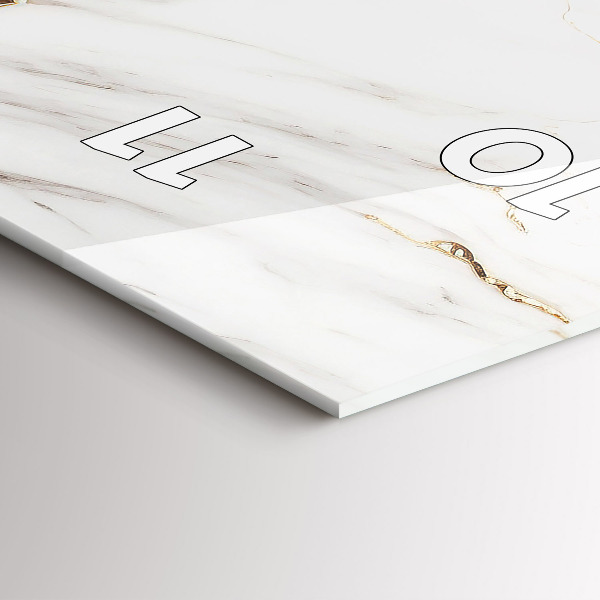 Téglalap alakú üvegóra Dekoratív márvány