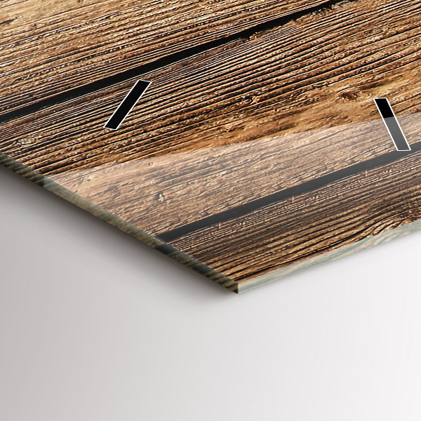 Téglalap alakú üvegóra Fa táblák