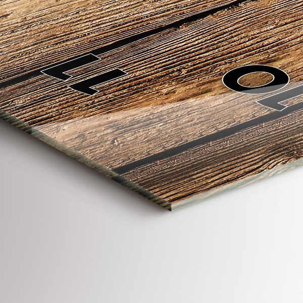 Téglalap alakú üvegóra Fa táblák