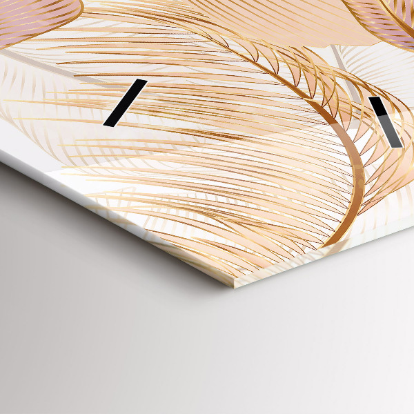 Téglalap alakú üvegóra Természet levél minta