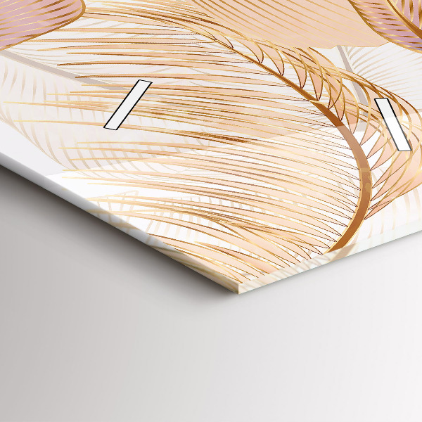 Téglalap alakú üvegóra Természet levél minta