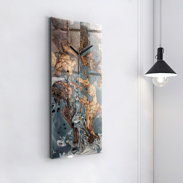 Téglalap alakú üvegóra Márvány arany absztrakt