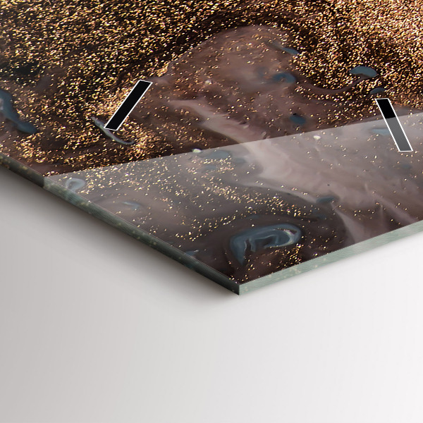 Téglalap alakú üvegóra Márvány arany absztrakt