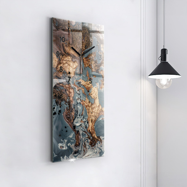 Téglalap alakú üvegóra Márvány arany absztrakt