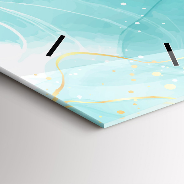 Téglalap alakú üvegóra Absztrakt márvány